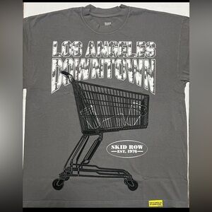 Gray Short Sleeve Tee with Urban Graphic